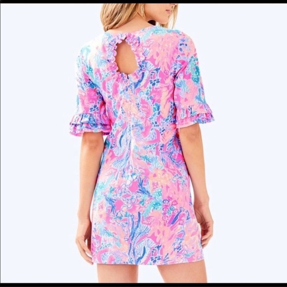 Lilly Pulitzer Fiesta Stretch Dress in Aquadesiac - Picture 4 of 14